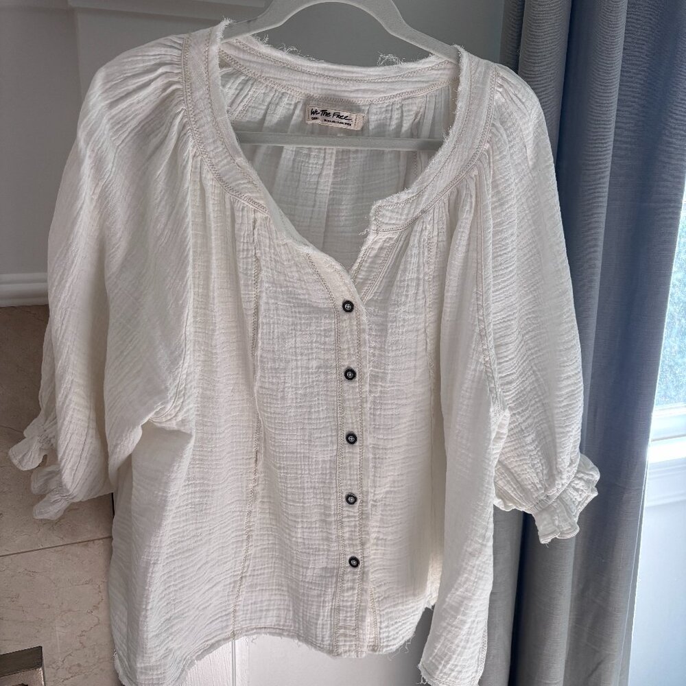 Loose Fitting Button Down Blouse - image 3